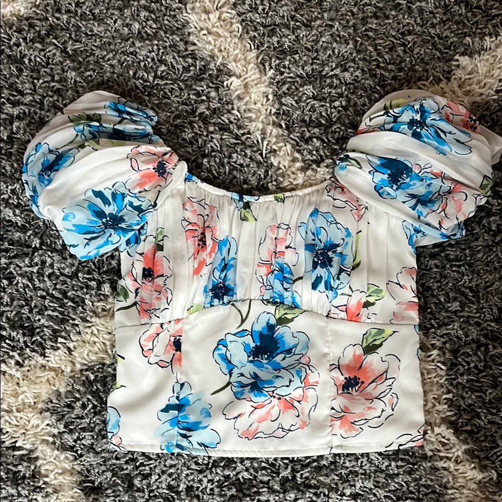 Abercrombie & Fitch Blue and Pink Blouse